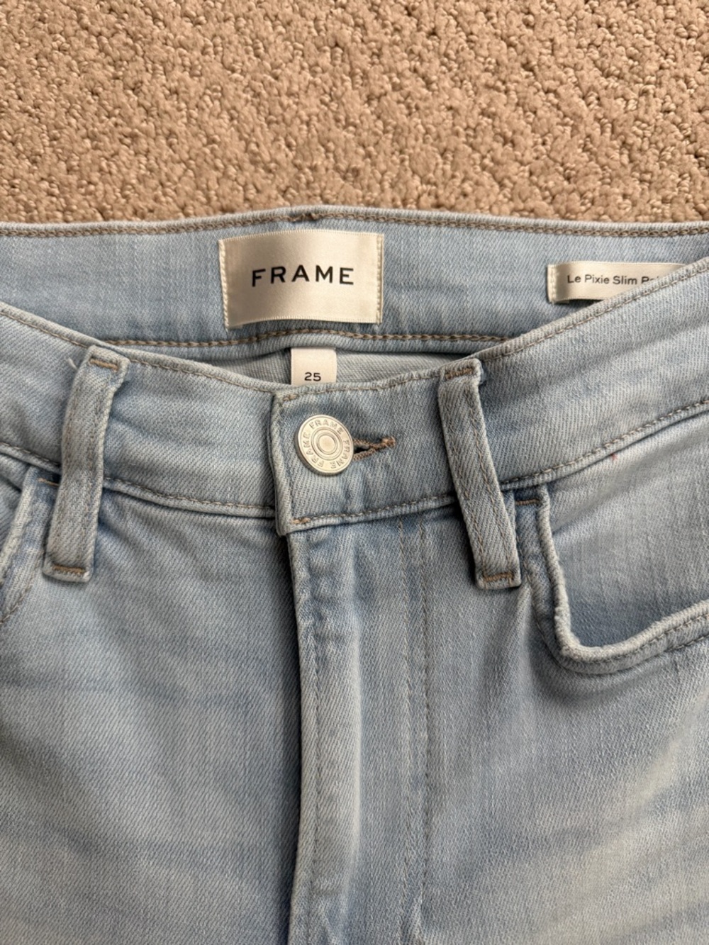 FRAME Petite Le Pixie Slim Palazzo Jeans - Picture 2 of 13